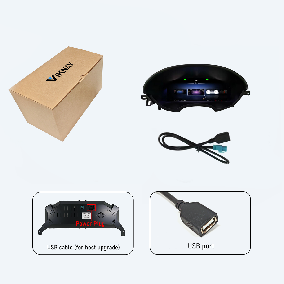 Viknav 12.3 Inch Digital Cluster Car Speedometer For Mercedes Benz CLS 2012-2017 Linux System Car Instrument Cluster Screen Instrument Replacement (NTG4.5)