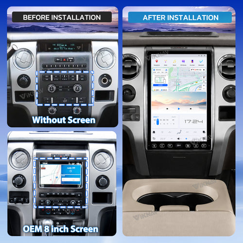 VIKNAV 12.1 Inch Android Car Radio For Ford F150 Raptor 2009-2012 Auto Stereo Screen Upgrade