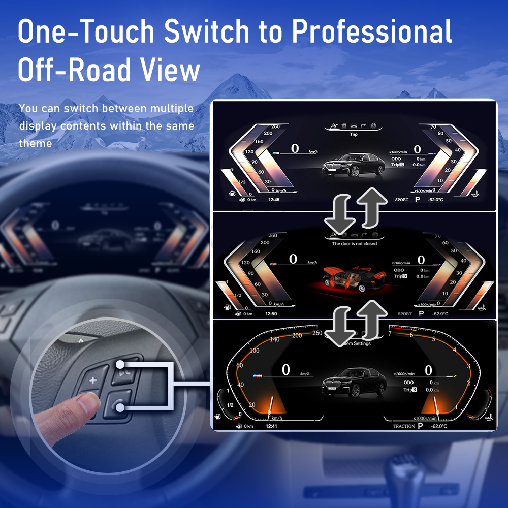 Viknav 11 inch Digital Gauge Cluster for BMW 1 series E87 2004- 2011 LCD Car Digital Speedometer Dashboard Panel