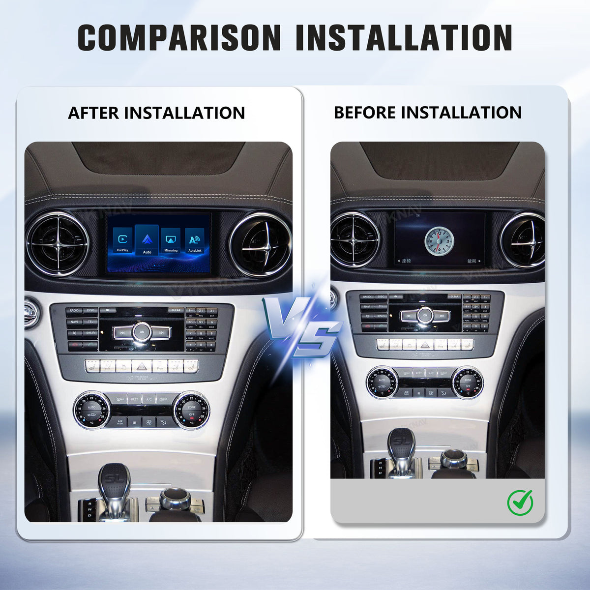 Viknav Linux System Decoder Box for Mercedes Benz Series Upgrade Interface Wireless Carplay Android Auto Decoding Box Autolink Airplay