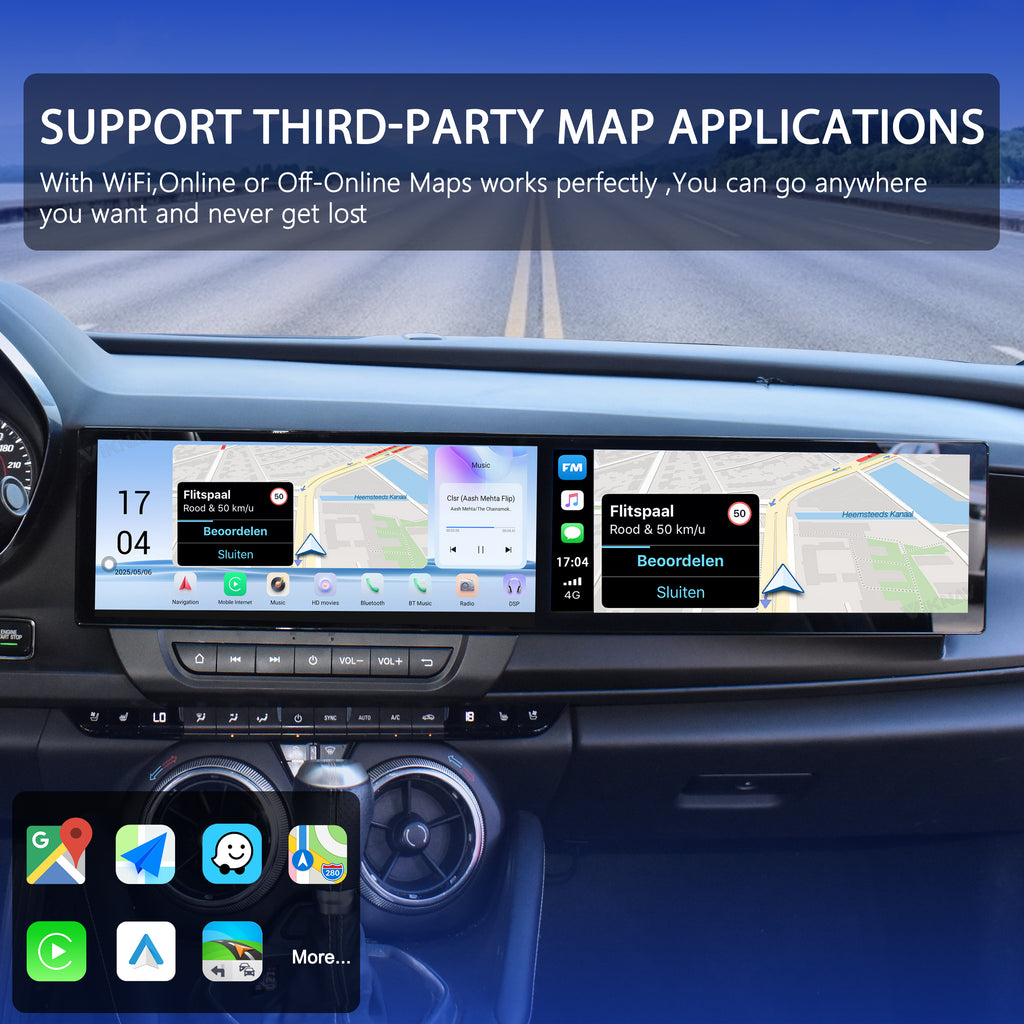 VIKNAV Dual 12.3 Inch Android Car Radio for Chevrolet Camaro 2020 2021 2022 2023 2024 2025  Auto Stereo Screen Upgrade Wireless Carplay GPS Navigation Multimedia Player Head Unit