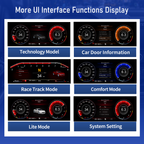 Viknav 12.3 Inch Digital Cluster Dashboard For Maserati Quattroporte 2013-2020 LCD Gauges Digital Instrument Full Screen Upgrade Automotive Replacement Speedometer Panel
