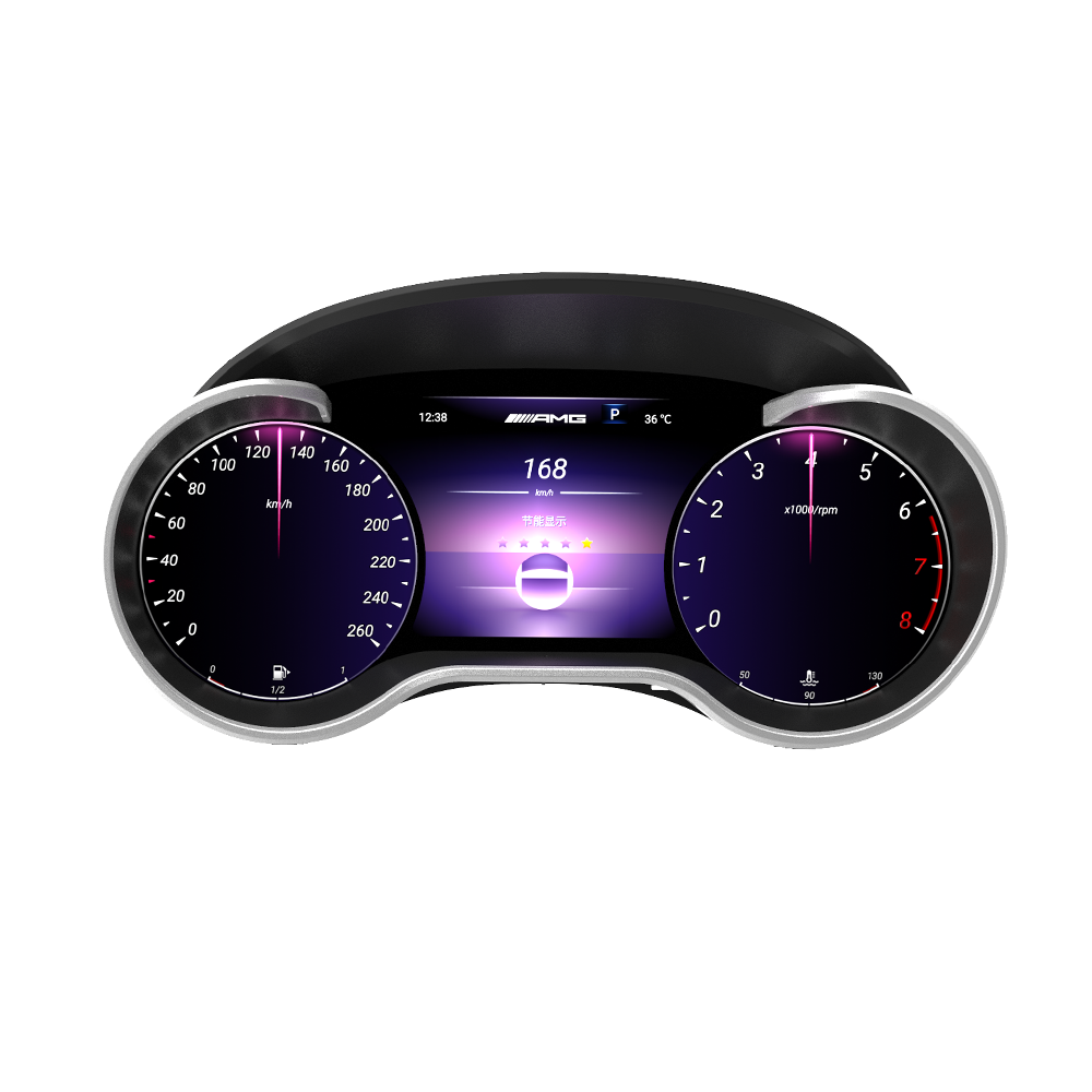 Viknav 12.3 Inch Digital Cluster Dashboard For Mercedes Benz R500 GL450 2005-2010 LCD Digital Instrument Full Screen Upgrade Speedometer Panel Gauges Replacement Cockpit