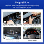 Viknav 12.3 Inch Digital Cluster Dashboard For Maserati Quattroporte 2013-2020 LCD Gauges Digital Instrument Full Screen Upgrade Automotive Replacement Speedometer Panel