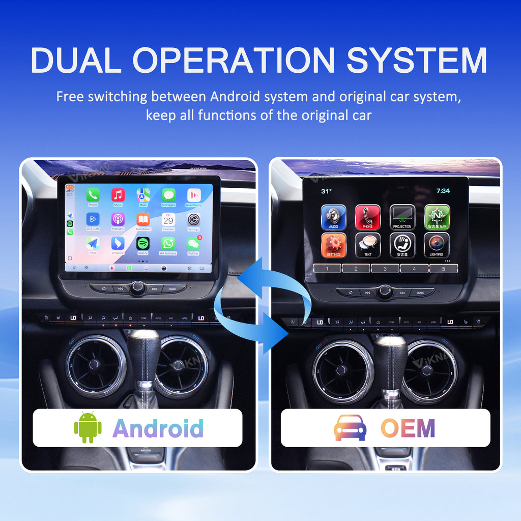 VIKNAV 11.5 Inch Android Car Radio for Chevrolet Camaro 2016 2017 2018 2019 Auto Stereo Screen Upgrade Wireless Carplay GPS Navigation Multimedia Player Head Unit