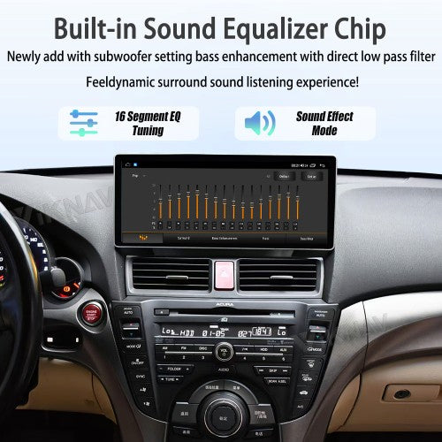 Viknav Android Car Stereo For Honda Acura TL 2009-2014 Car Radio with 12.3-inch screen Wireless Carplay Android Auto GPS Navigation Multimedia Player