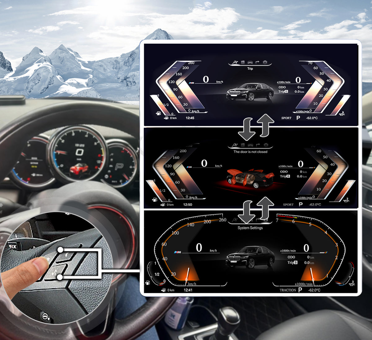 One-Touch Switch to Professional Off-Road View