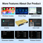 Viknav Linux System Decoder Box for AUDI A3 A4 A5 Q3 Q5 2019-2023 Upgrade Interface Wireless Carplay Android Auto Decoding Box Autolink Airplay