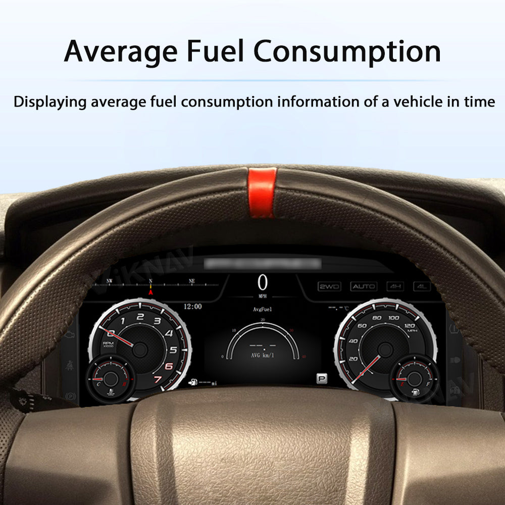 Viknav 14.4 Inch Car Radio Android and Digital Cluster Dashboard Panel Speedometer For Ford F150 2013-2014 Stereo Wireless Carplay Android Auto Touch Screen GPS Navigation Multimedia Player