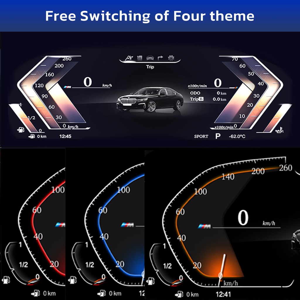 Viknav 11 inch Digital Gauge Cluster for BMW 1 series E87 2004- 2011 LCD Car Digital Speedometer Dashboard Panel
