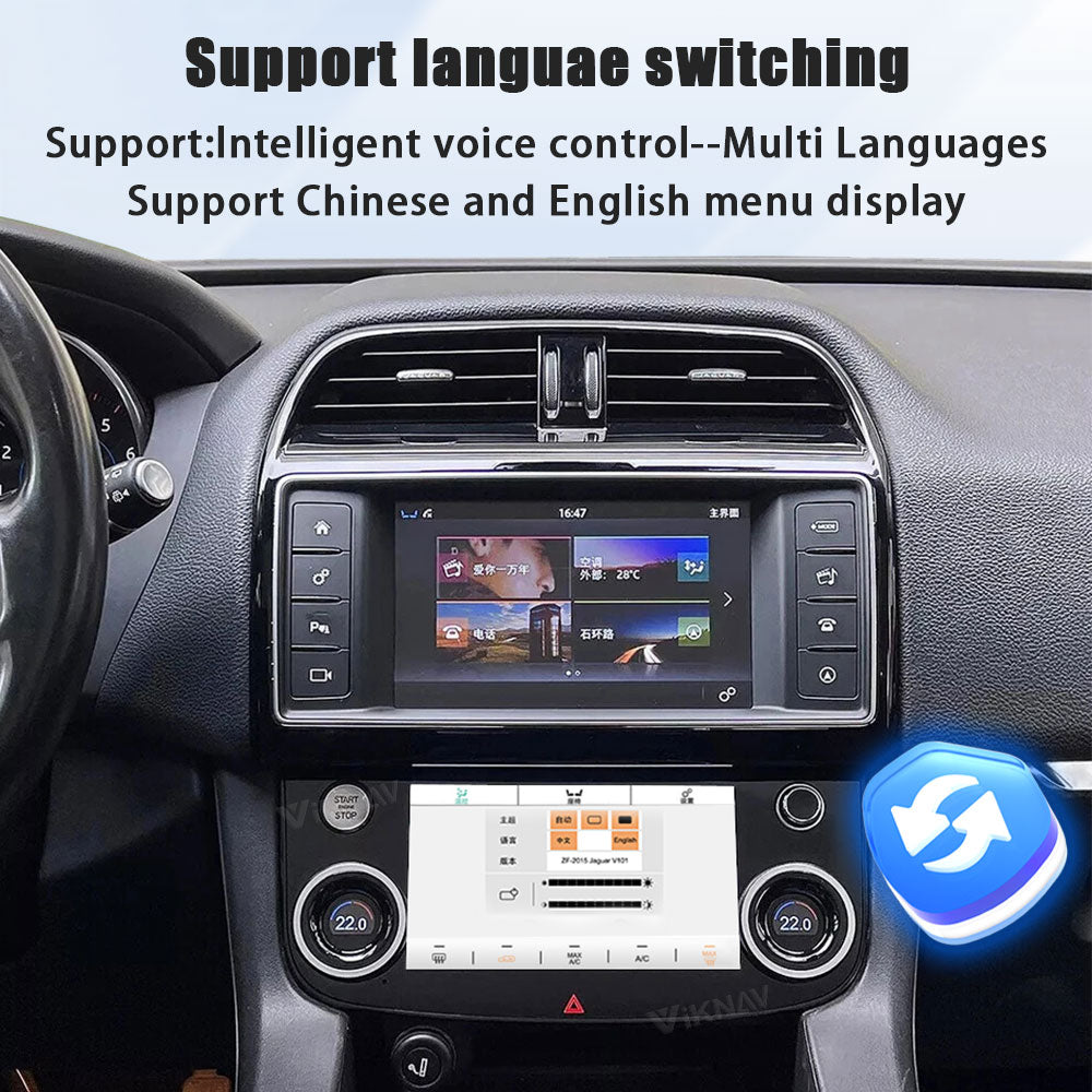 Viknav 7 Inch Car Climate Control Replacement for Jaguar XE XF XEL F-Pace 2015-2020 Touch Screen AC Control Panel