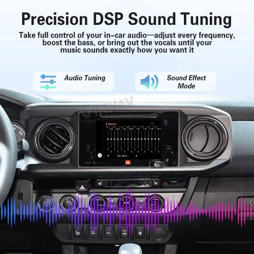 Viknav Linux Interface Decoder Box for Toyota Tacoma 2014-2019 Wireless CarPlay Android Auto GPS Navigation Original Car Radio Screen