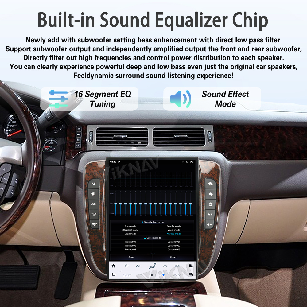 Viknav 14 inch Touch Screen Android Car Radio For GMC YUKON/Chevy Suburban Tahoe 2007-2013 Wireless Carplay GPS Navigation With 15.1 Inch Car Digital Cluster