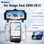 Viknav 13.8 inch Touch Screen Android Car Radio For Dodge RAM 2008- 2012 Wireless Carplay GPS Navigation With 13.1 Inch Car Speedometer