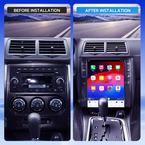 VIKNAV 12.1 Inch Android Car Radio for Dodge Challenger 2008-2014 Auto Stereo Screen Upgrade Wireless Carplay GPS Navigation Multimedia Player Head Unit