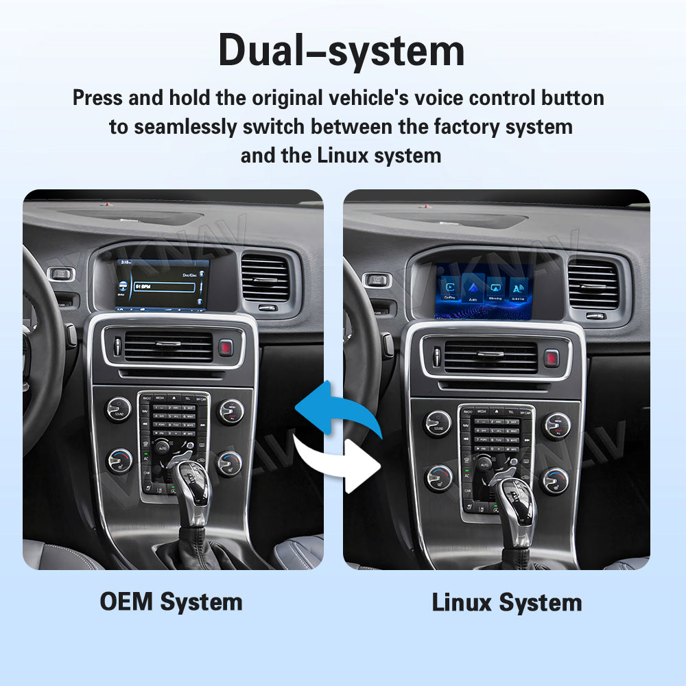 Viknav Linux Box for Volvo S60 V60 V40 2015-2022 Built-in GPS Remote Control Wireless Apple CarPlay Android Auto