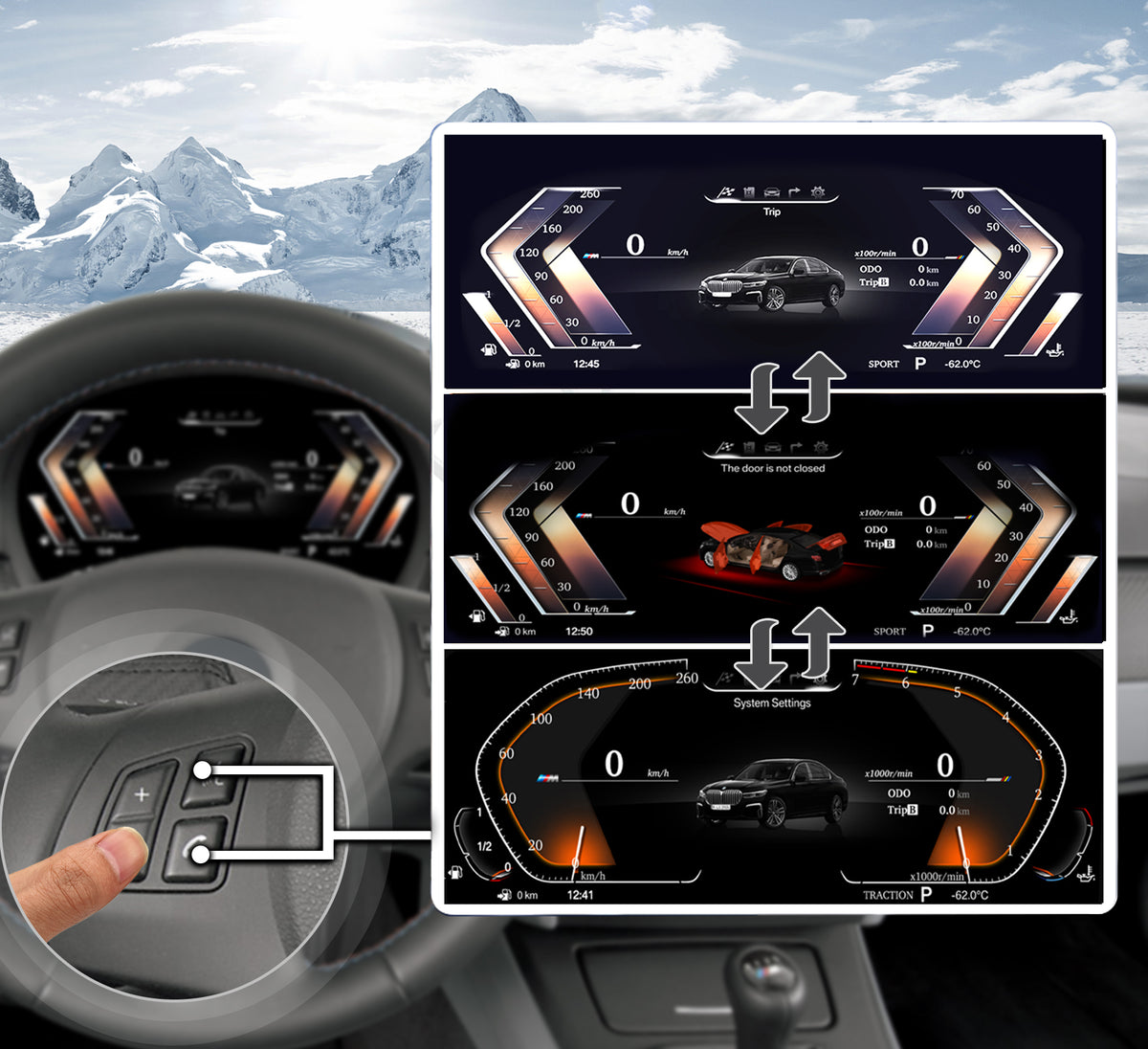 One-Touch Switch to Professional Off-Road View