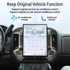 Viknav 15.6 inch Touch Screen Android Car Radio For Chevrolet Silverado GMC SIERRA 2014-2018 Wireless Carplay GPS Navigation With 13 Inch Car Digital Cluster