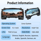 Viknav 14 inch Touch Screen Android Car Radio For GMC YUKON/Chevy Suburban Tahoe 2007-2013 Wireless Carplay GPS Navigation With 15.1 Inch Car Digital Cluster
