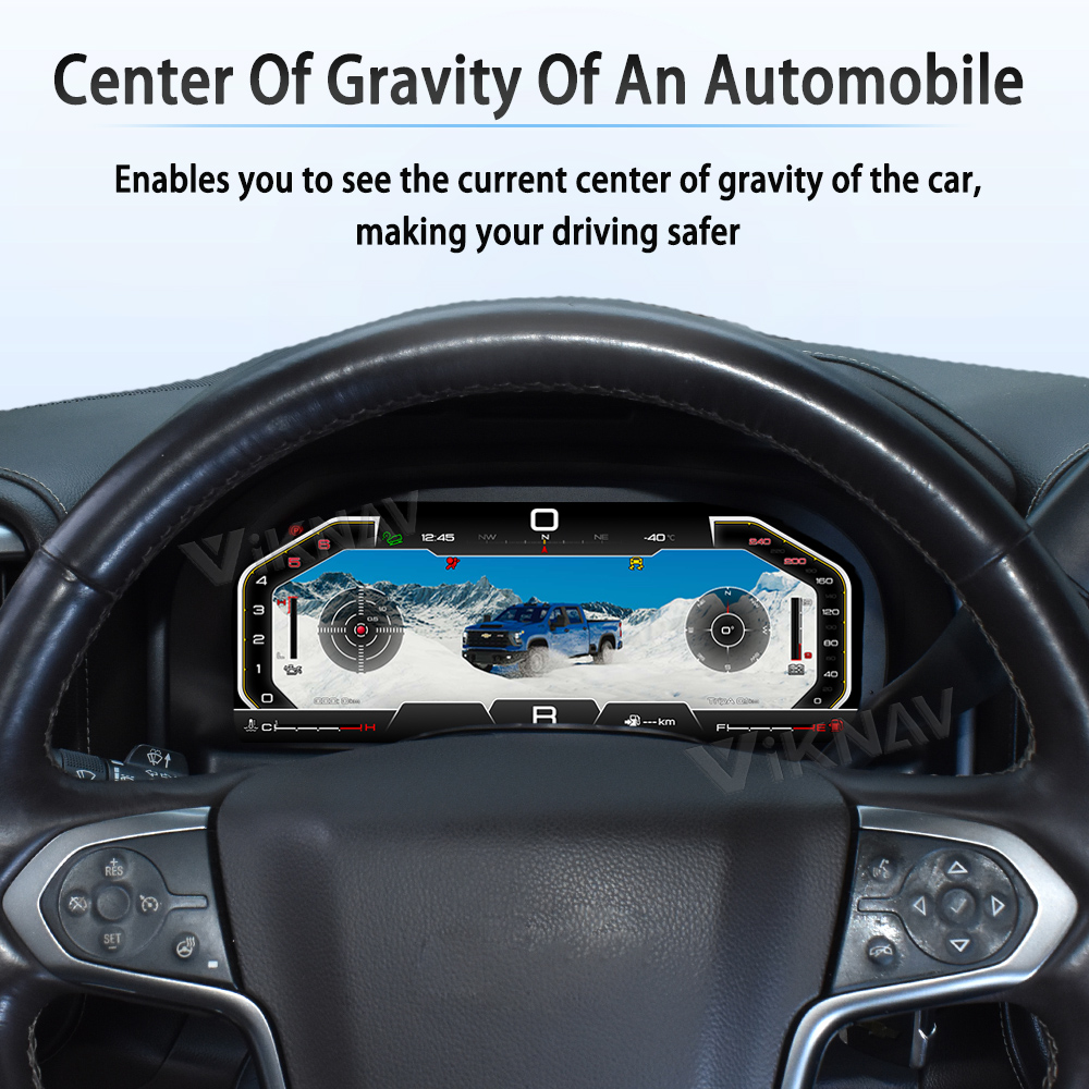 Viknav 15.6 inch Touch Screen Android Car Radio For Chevrolet Silverado GMC SIERRA 2014-2018 Wireless Carplay GPS Navigation With 13 Inch Car Digital Cluster