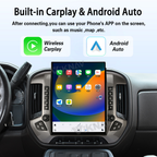 Viknav 15.6 inch Touch Screen Android Car Radio For Chevrolet Silverado GMC SIERRA 2014-2018 Wireless Carplay GPS Navigation With 13 Inch Car Digital Cluster