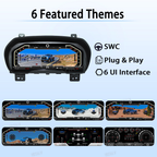 Viknav 15.6 inch Touch Screen Android Car Radio For Chevrolet Silverado GMC SIERRA 2014-2018 Wireless Carplay GPS Navigation With 13 Inch Car Digital Cluster