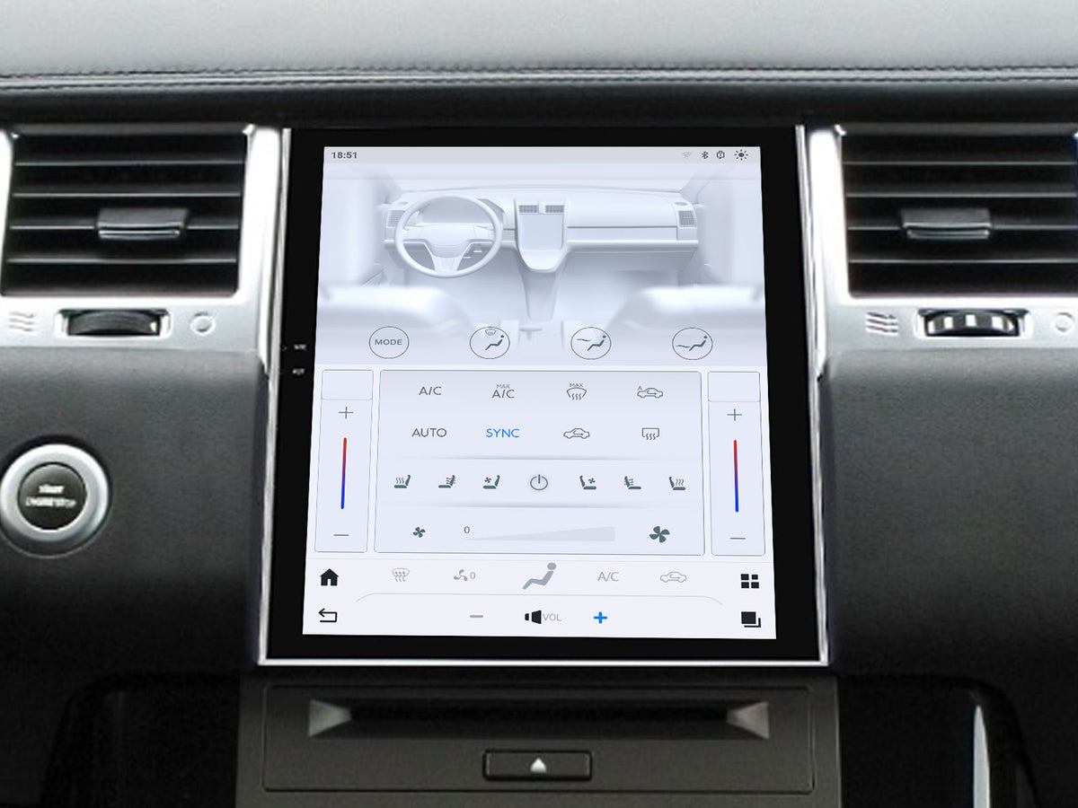 Touch screen controlled air conditioning