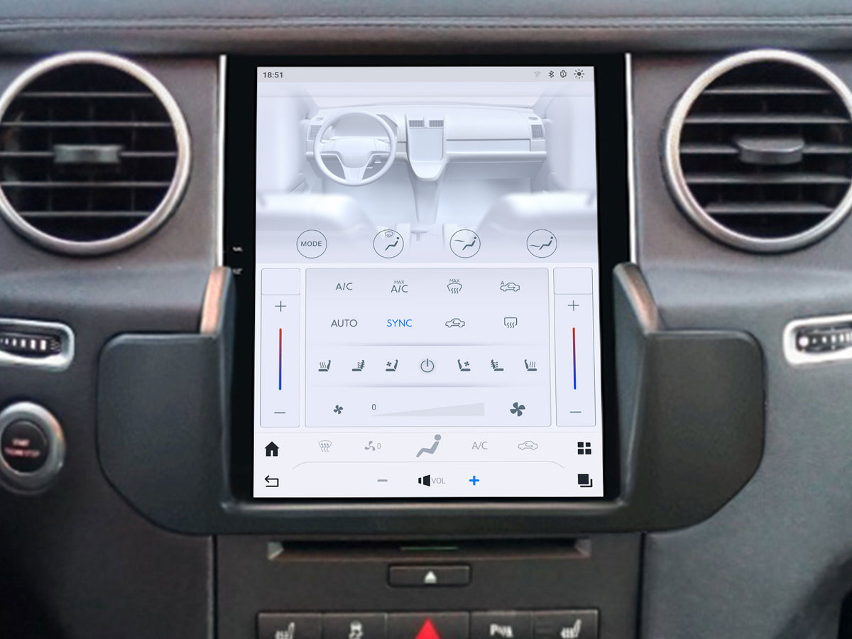 Touch screen controlled air conditioning
