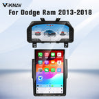 Viknav 14.4 inch Touch Screen Android Car Radio For Dodge RAM 2013- 2018 Wireless Carplay GPS Navigation With 13.1 Inch Car Speedometer