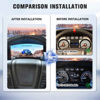 Viknav 14.4 Inch Car Radio Android and Digital Cluster Dashboard Panel Speedometer For Ford F150 2013-2014 Stereo Wireless Carplay Android Auto Touch Screen GPS Navigation Multimedia Player